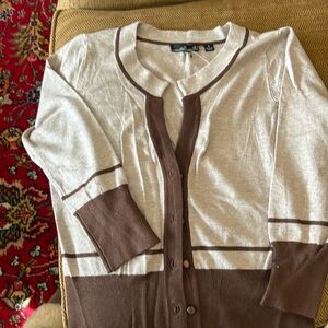 New with tag Willie smith button front sweater 3/4 sleeves